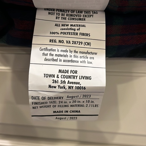 Ralph Lauren Deluxe Pet Bed Dog Cat new 24”x20”x10” Holiday Plaid Christmas - Picture 15 of 15